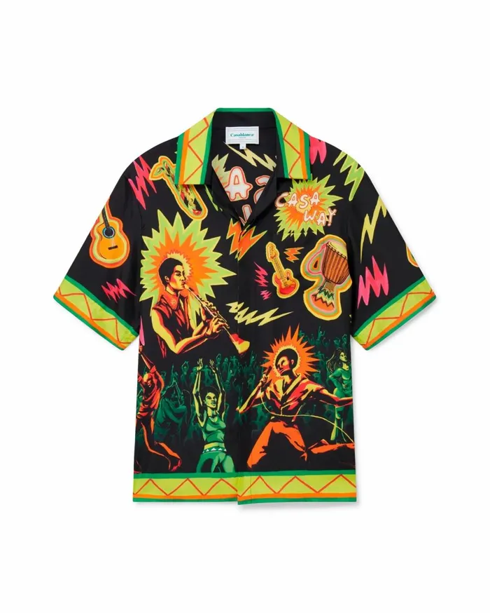 Shirts Men Casablanca Paris Music For The People Silk Shirt