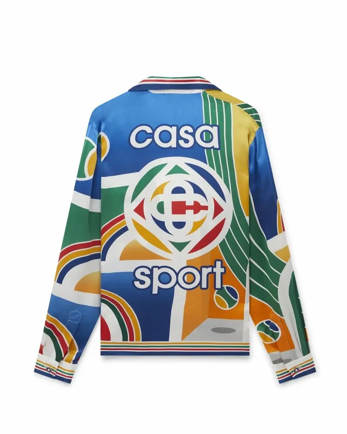 Shirts Men Casablanca Paris Sport Grid Silk Shirt