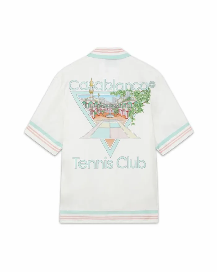 Shirts Men Casablanca Paris Tennis Club Icon Silk Shirt