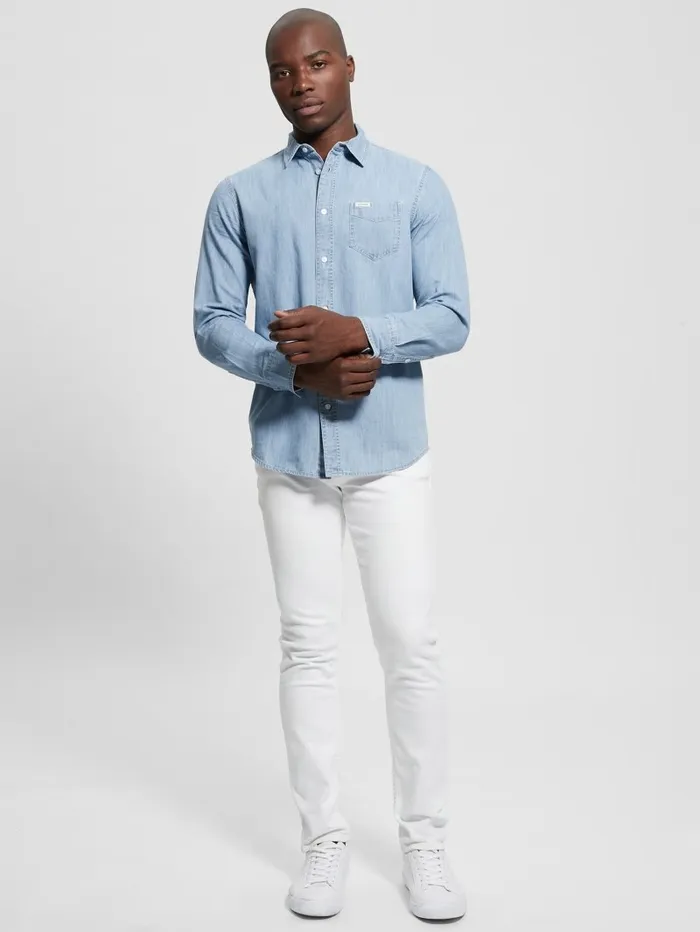 Shirts Men GUESS Ronnie Chambray Shirt The Nagoya Shirts Men GUESS Ronnie Chambray Shirt The Nagoya