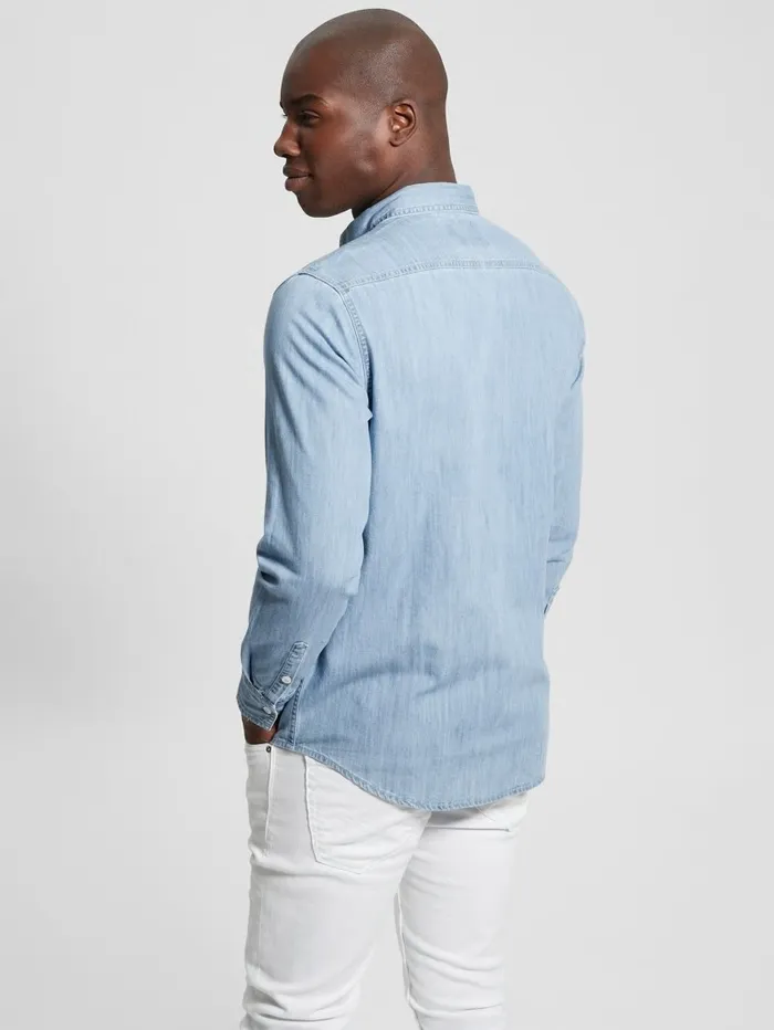 Shirts Men GUESS Ronnie Chambray Shirt The Nagoya Shirts Men GUESS Ronnie Chambray Shirt The Nagoya