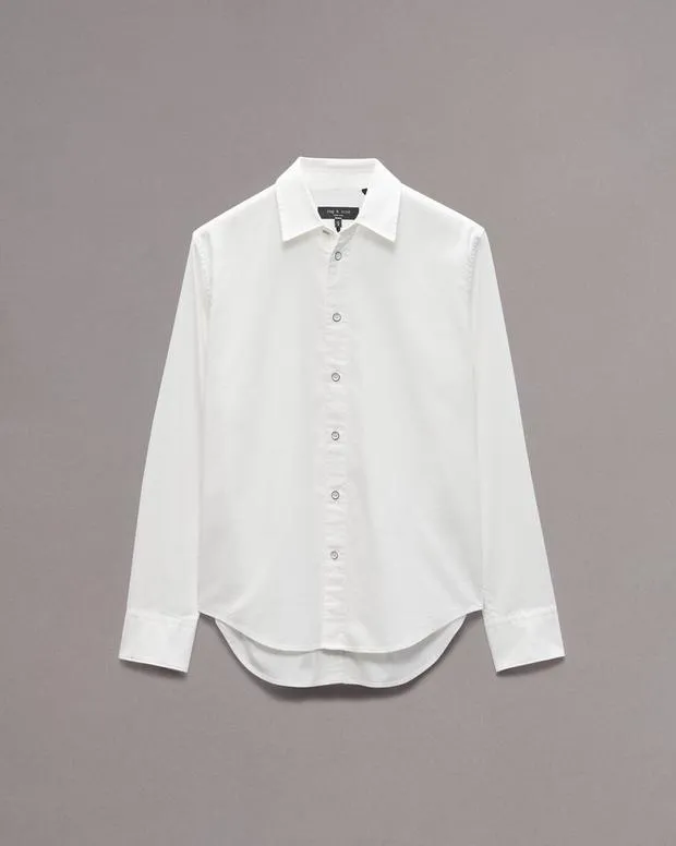Shirts Men Tomlin StretchCotton Dobby Shirt ArmyDark GreyHeron BluePearl GreyWhite rag and bone