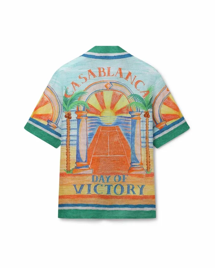 Shirts MenWomen Casablanca Paris Day Of Victory Linen Shirt