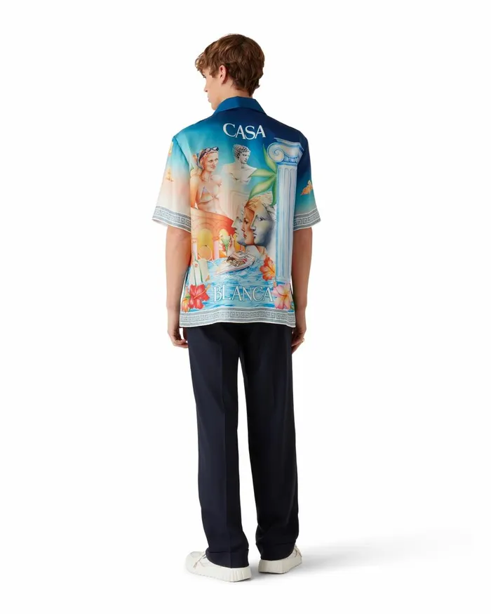 Shirts MenWomen Casablanca Paris Le Plongeon Silk Shirt