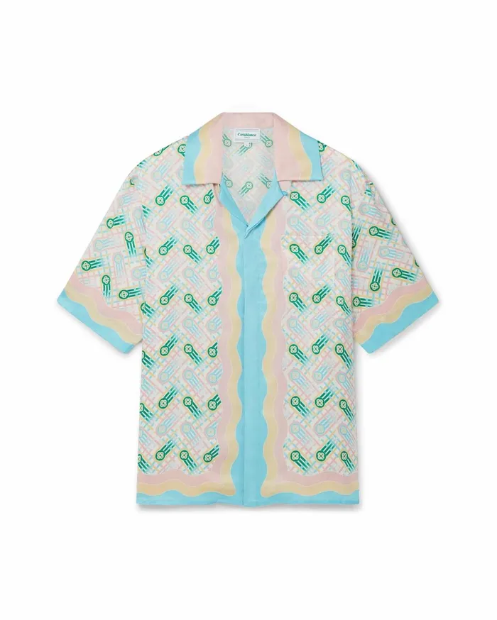 Shirts MenWomen Casablanca Paris Ping Pong Silk Shirt