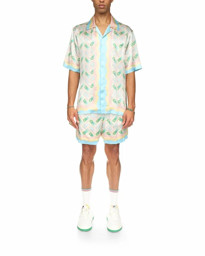 Shirts MenWomen Casablanca Paris Ping Pong Silk Shirt