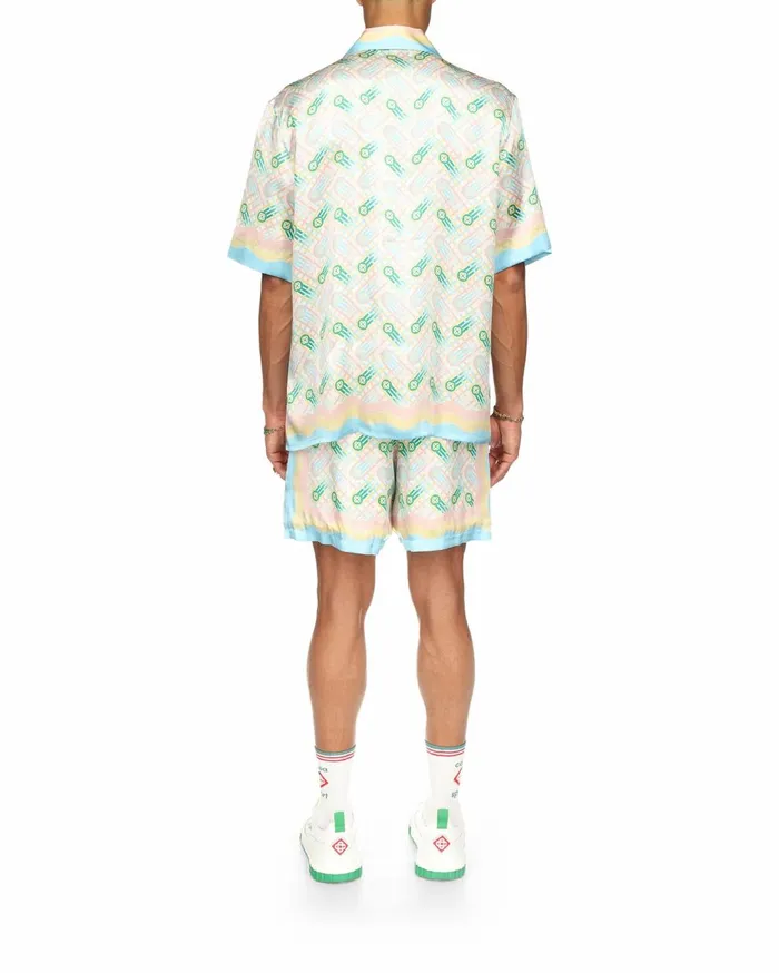 Shirts MenWomen Casablanca Paris Ping Pong Silk Shirt
