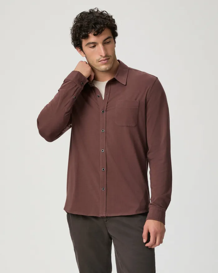 Shirts Stockton Button Up 8211 Midnight Bordeaux 8211 PAIGE Men
