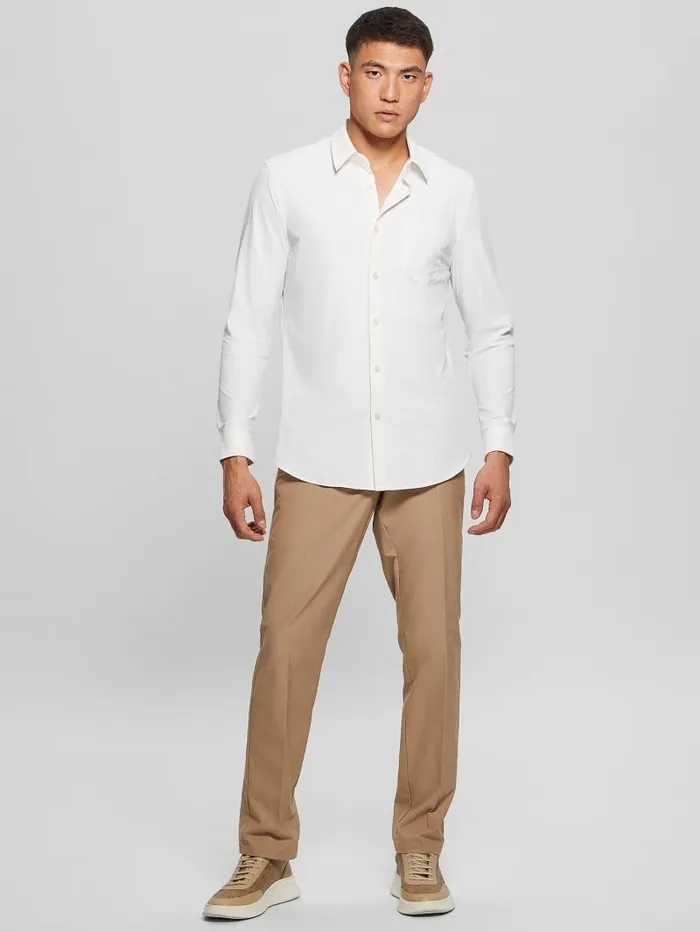 Shirts Sunset TechStretch Shirt Salt White 8211 GUESS Men Shirts Sunset TechStretch Shirt Salt White 8211 GUESS Men