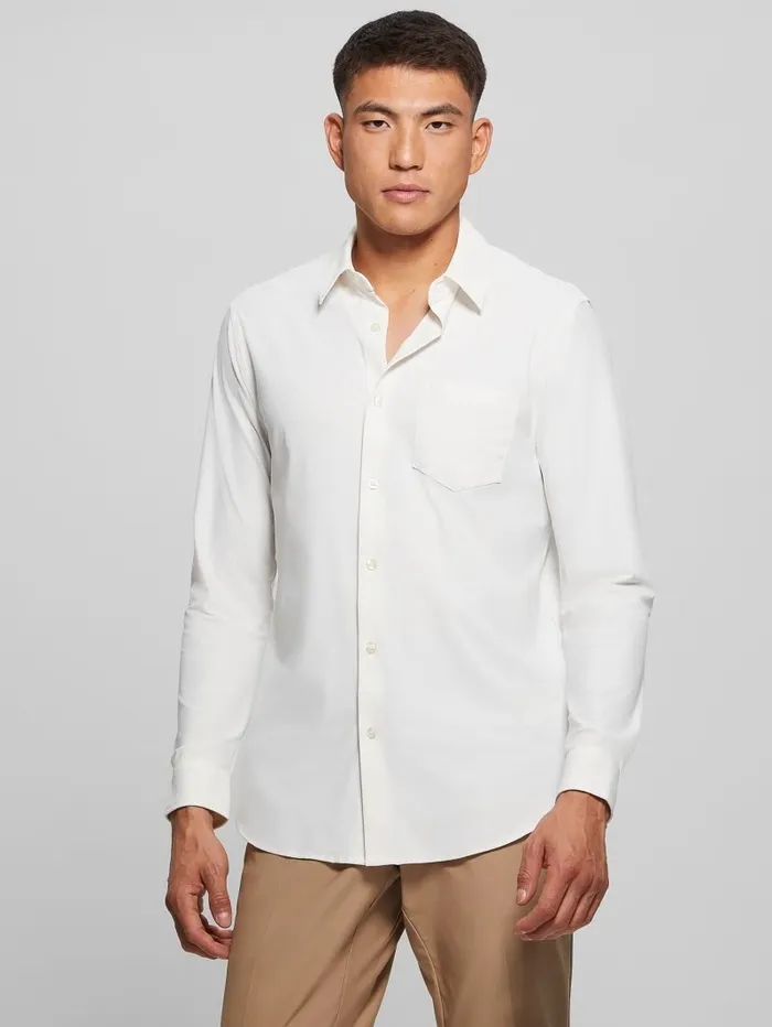 Shirts Sunset TechStretch Shirt Salt White 8211 GUESS Men Shirts Sunset TechStretch Shirt Salt White 8211 GUESS Men