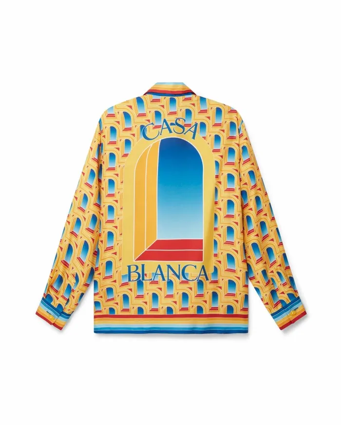 Shirts Women Casablanca Paris L039Arche De Jour Silk Shirt