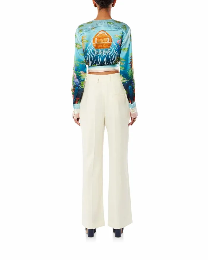 Shirts Women Casablanca Paris Le Lac Tranquille Wrap Blouse