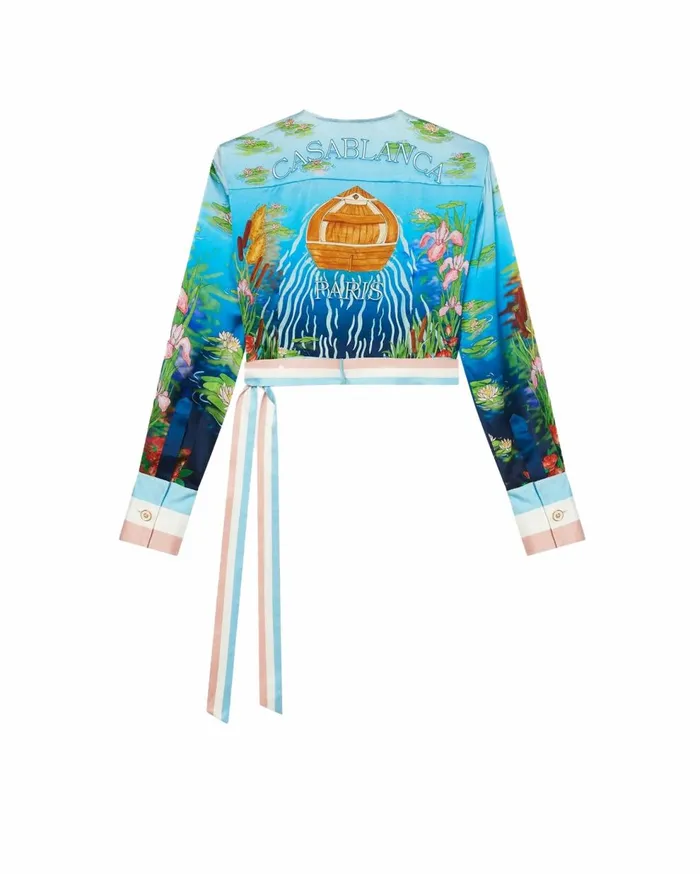 Shirts Women Casablanca Paris Le Lac Tranquille Wrap Blouse