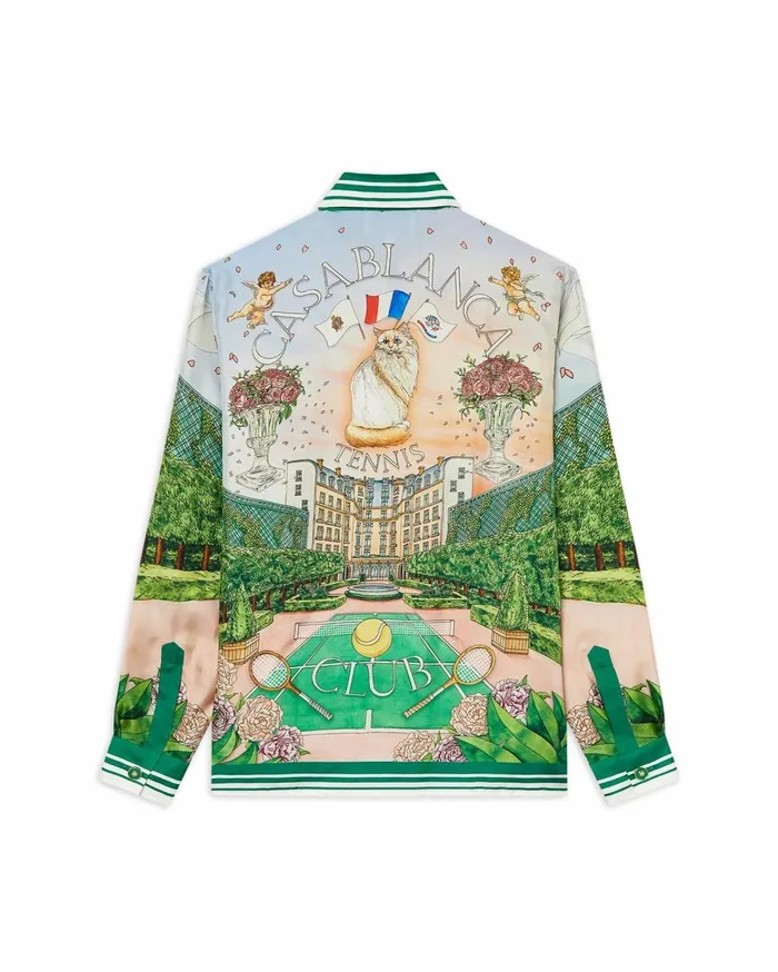 Shirts Women Casablanca Paris Tennis Club Prive Silk Shirt Shirts Women Casablanca Paris Tennis Club Prive Silk Shirt