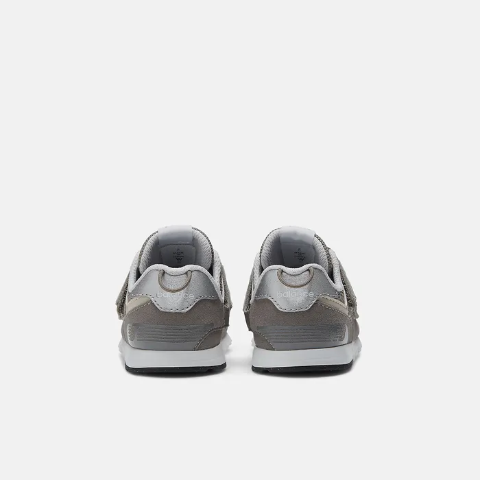 Size 0 8211 10 574 NEWB Hook and Loop Rain Cloud with Silver Metallic New Balance Kids Size 0 8211 10 574 NEWB Hook and Loop Rain Cloud with Silver Metallic New Balance Kids