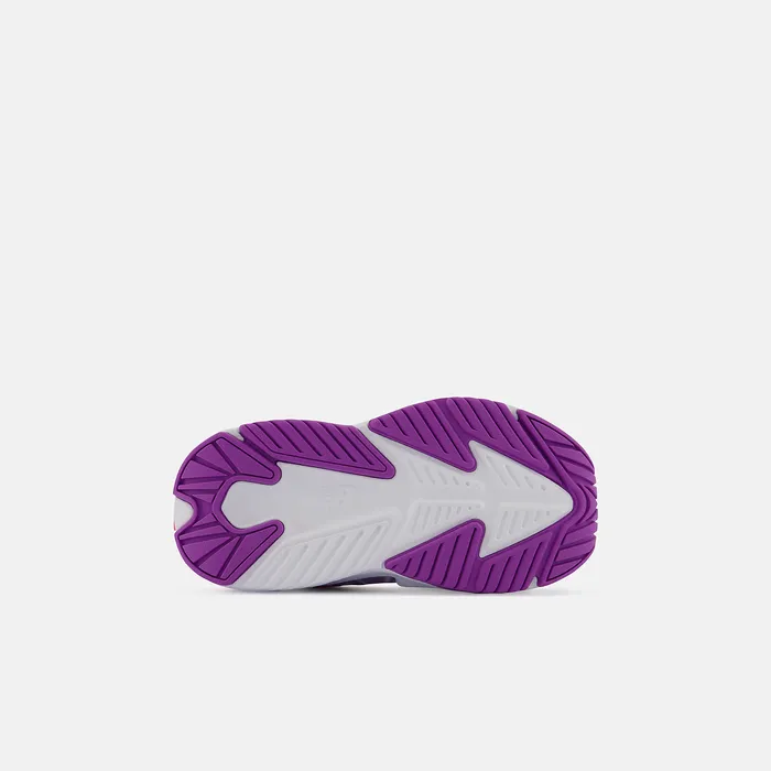 Size 0 8211 10 Kids Rave Run v2 Bungee Lace with Top Strap Summer Fog with Mystic Purple and Hipink New Balance Size 0 8211 10 Kids Rave Run v2 Bungee Lace with Top Strap Summer Fog with Mystic Purple and Hipink New Balance