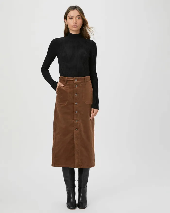 Skirts Meadow Midi Skirt 8211 Maple Brown PAIGE Women