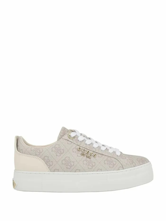 Sneakers Logo Print LowTop Sneakers Ivory 150 8211 GUESS Women Sneakers Logo Print LowTop Sneakers Ivory 150 8211 GUESS Women