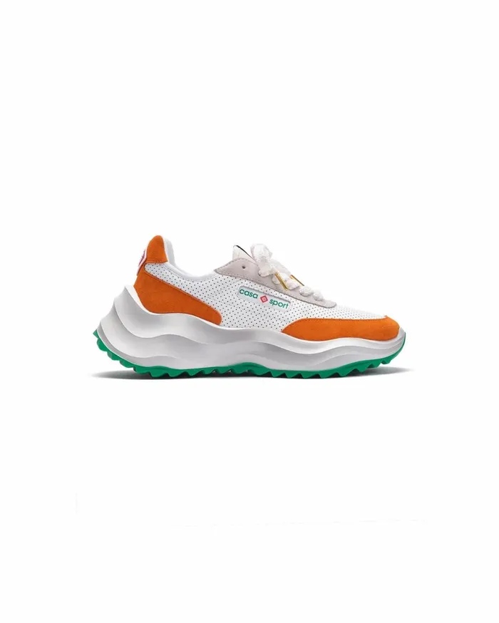 Sneakers Men Casablanca Paris Atlantis White and Clay Orange Sneaker