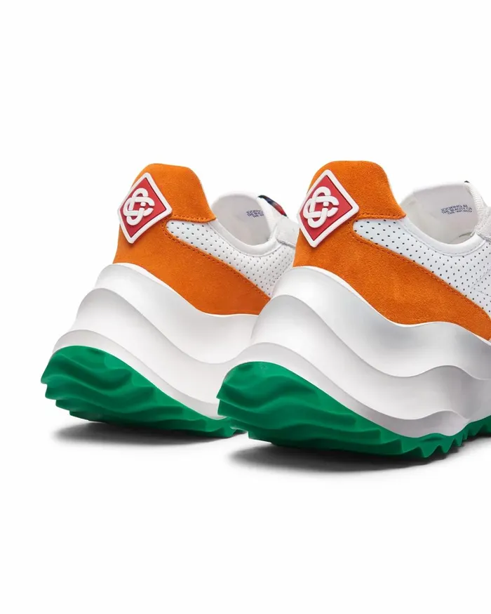 Sneakers Men Casablanca Paris Atlantis White and Clay Orange Sneaker