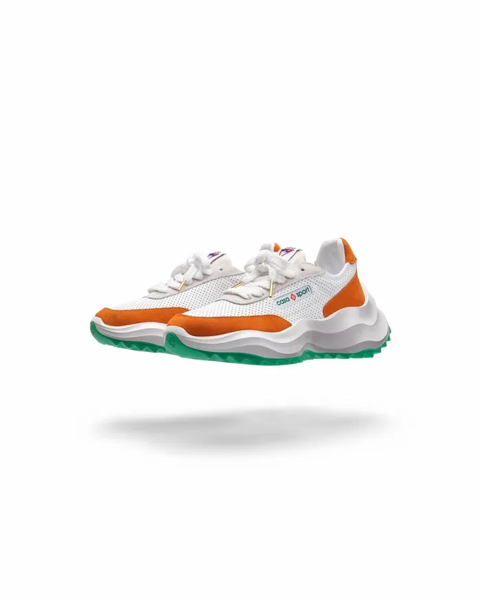 Sneakers Men Casablanca Paris Atlantis White and Clay Orange Sneaker
