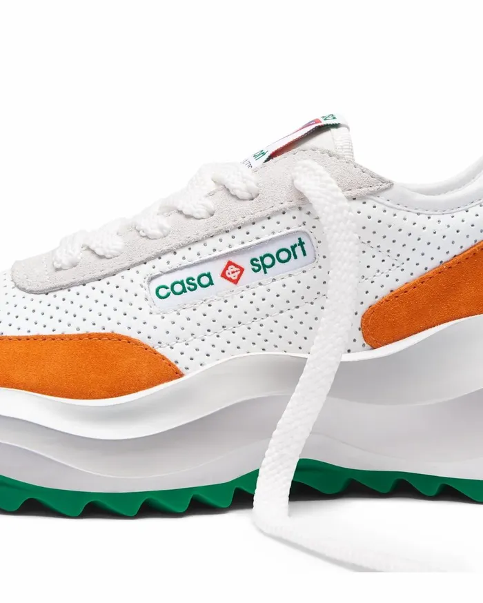 Sneakers Men Casablanca Paris Atlantis White and Clay Orange Sneaker
