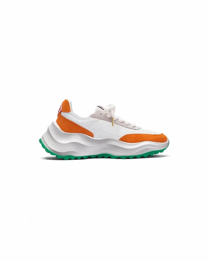 Sneakers Men Casablanca Paris Atlantis White and Clay Orange Sneaker