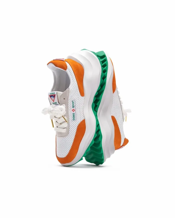 Sneakers Men Casablanca Paris Atlantis White and Clay Orange Sneaker
