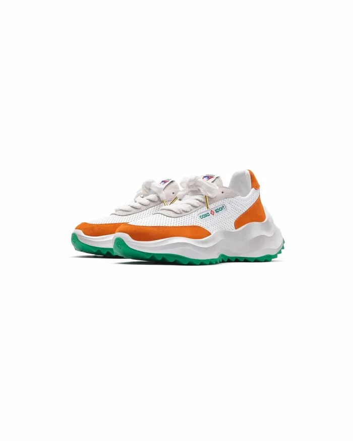 Sneakers Men Casablanca Paris Atlantis White and Clay Orange Sneaker