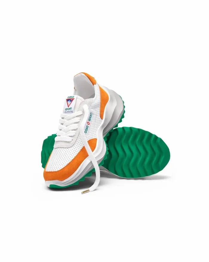 Sneakers Men Casablanca Paris Atlantis White and Clay Orange Sneaker
