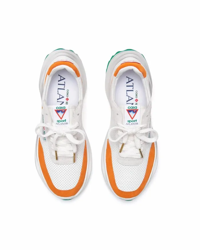 Sneakers Men Casablanca Paris Atlantis White and Clay Orange Sneaker