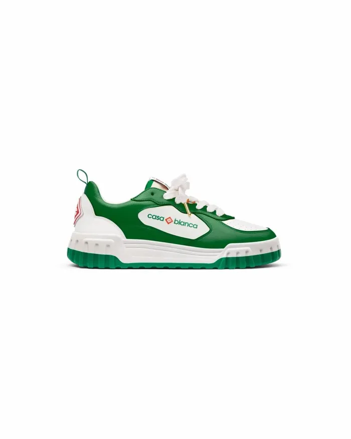 Sneakers Women Casablanca Paris Court Green and White Sneaker