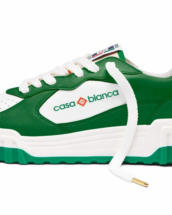 Sneakers Women Casablanca Paris Court Green and White Sneaker