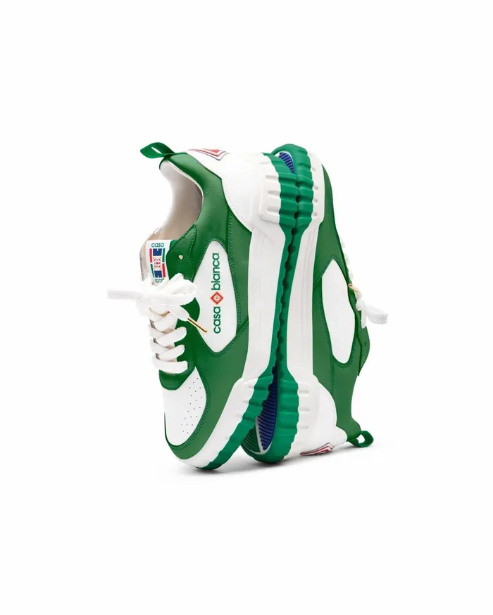 Sneakers Women Casablanca Paris Court Green and White Sneaker