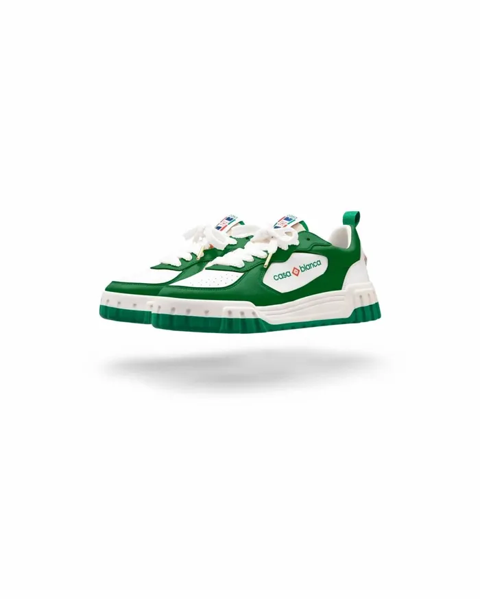 Sneakers Women Casablanca Paris Court Green and White Sneaker