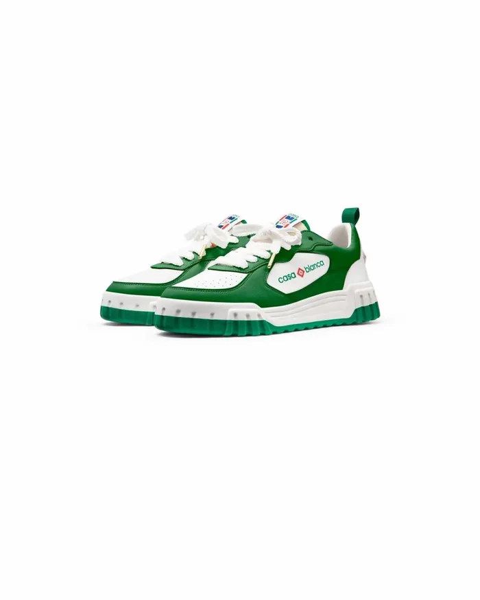 Sneakers Women Casablanca Paris Court Green and White Sneaker