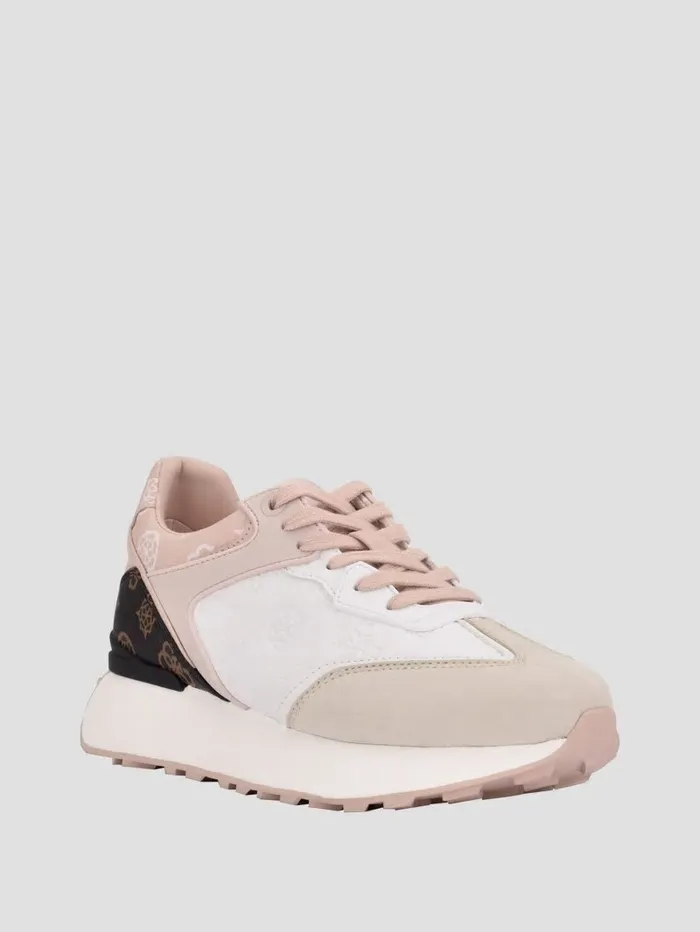 Sneakers Women Luchia Logo Pop Joggers White Multi Leather GUESS