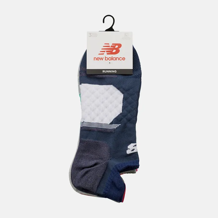 Socks MenWomen New Balance Running No Show Tab 3 Pack ASSORTED COLORS 2