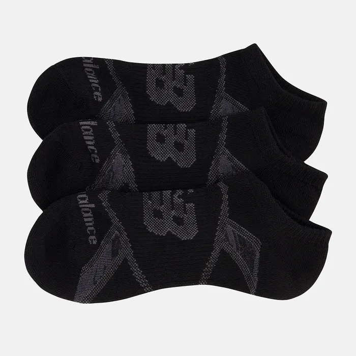 Socks Performance No Show Socks 3 Pack BLACK New Balance MenWomen