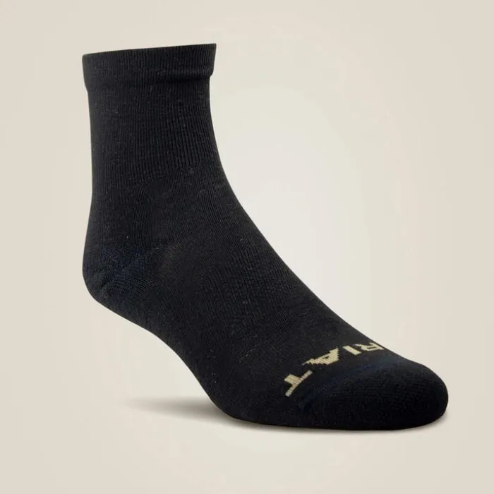 Socks Women Ariat Western Bootie Sock 2 Pair Pack Black