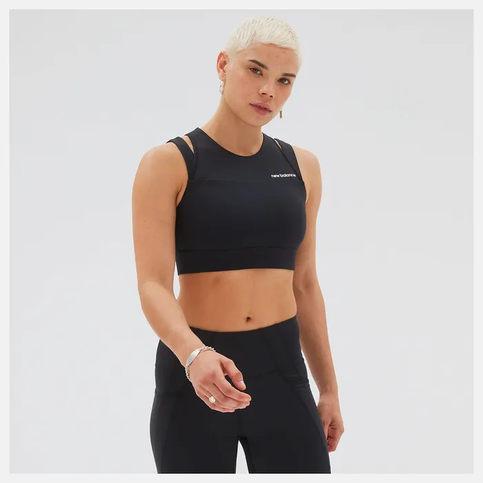 Sports Bras Women Shape Shield Crop Bra BLACK New Balance