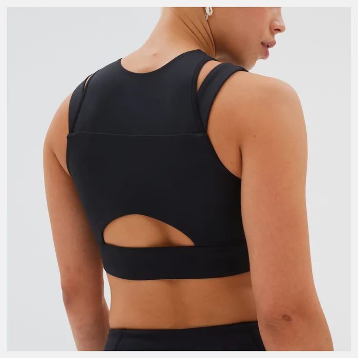 Sports Bras Women Shape Shield Crop Bra BLACK New Balance Sports Bras Women Shape Shield Crop Bra BLACK New Balance