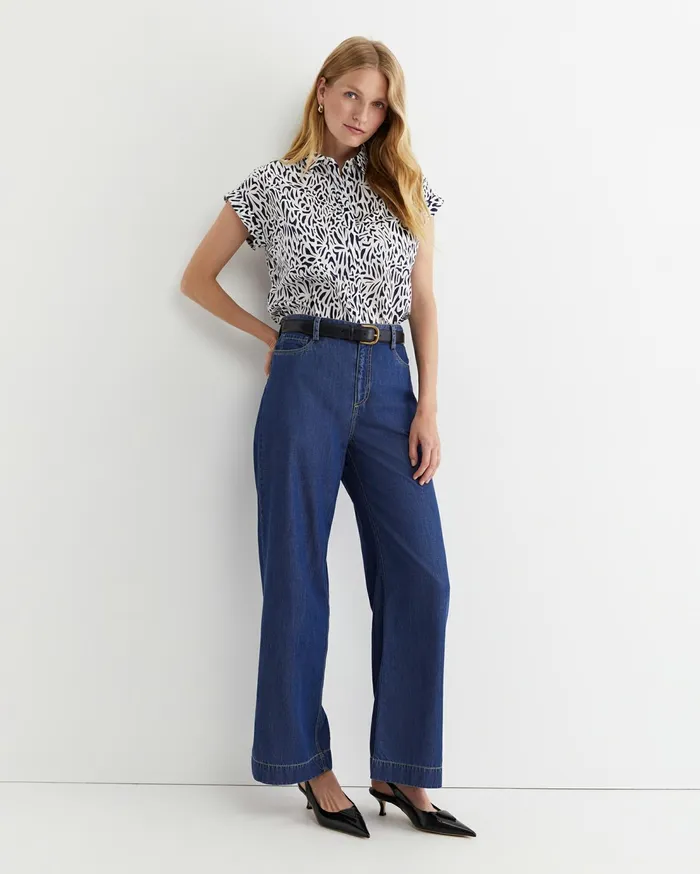 Sportscraft Adriana Lily Voile Shirt Whitenavy Women Shirts