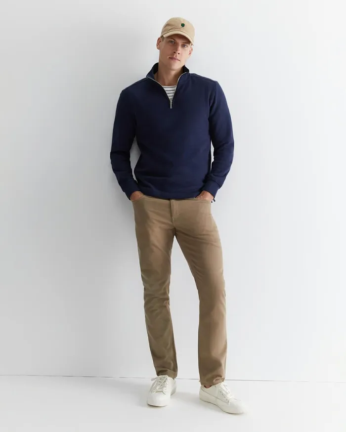 Sportscraft Branson Quarter Zip Navy Men Knitwear