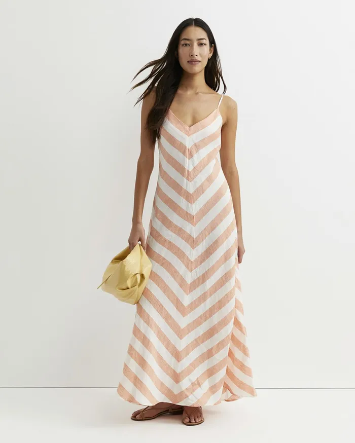 Sportscraft Callie Stripe Slip Dress Orangewhite Women Dresses
