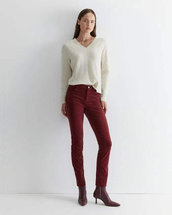 Sportscraft Cleo Velvet Pant Wine Women Pants