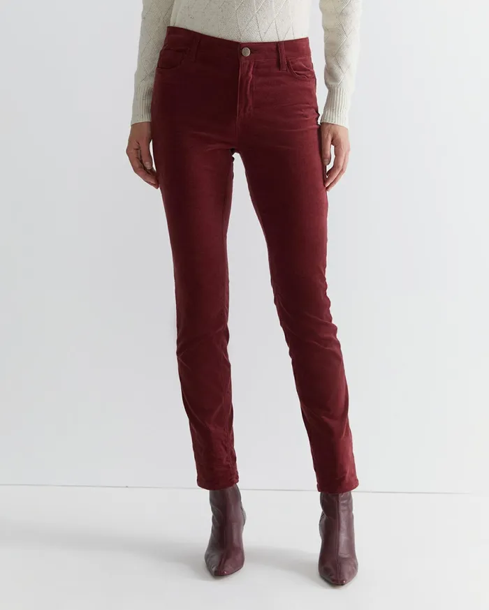 Sportscraft Cleo Velvet Pant Wine Women Pants