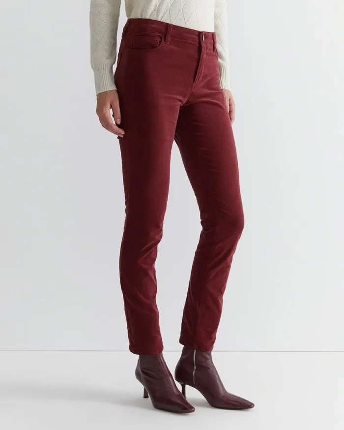 Sportscraft Cleo Velvet Pant Wine Women Pants
