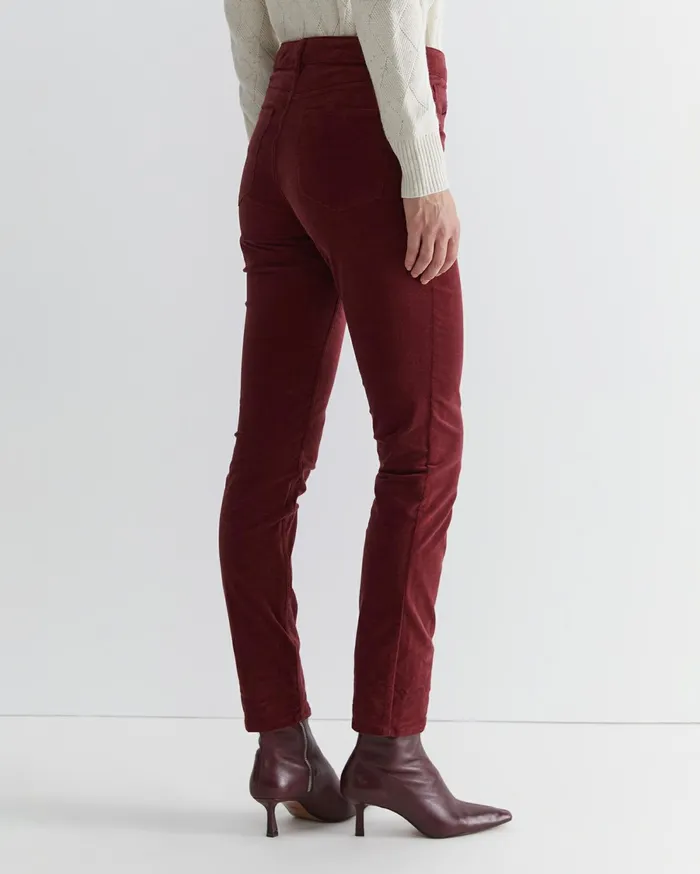 Sportscraft Cleo Velvet Pant Wine Women Pants