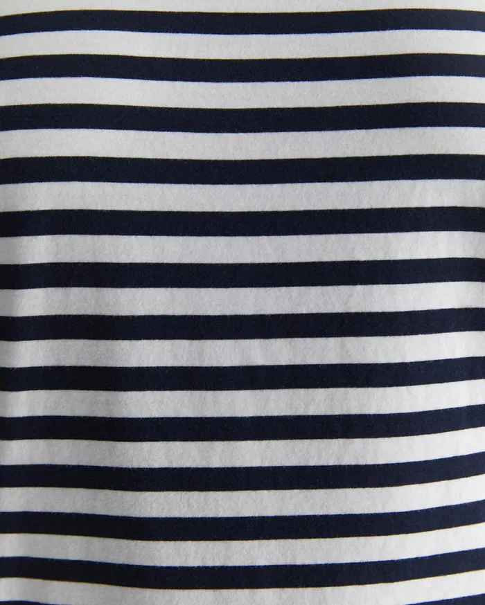 Sportscraft Cotton Crew 3 Quarter Sleeve TShirt Navywhite Women Tops and Tees